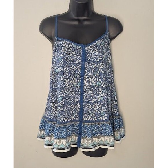 American Eagle Tank Top Womens Size Large Boho Floral Cottagecore Romantic Flowy - Picture 1 of 5